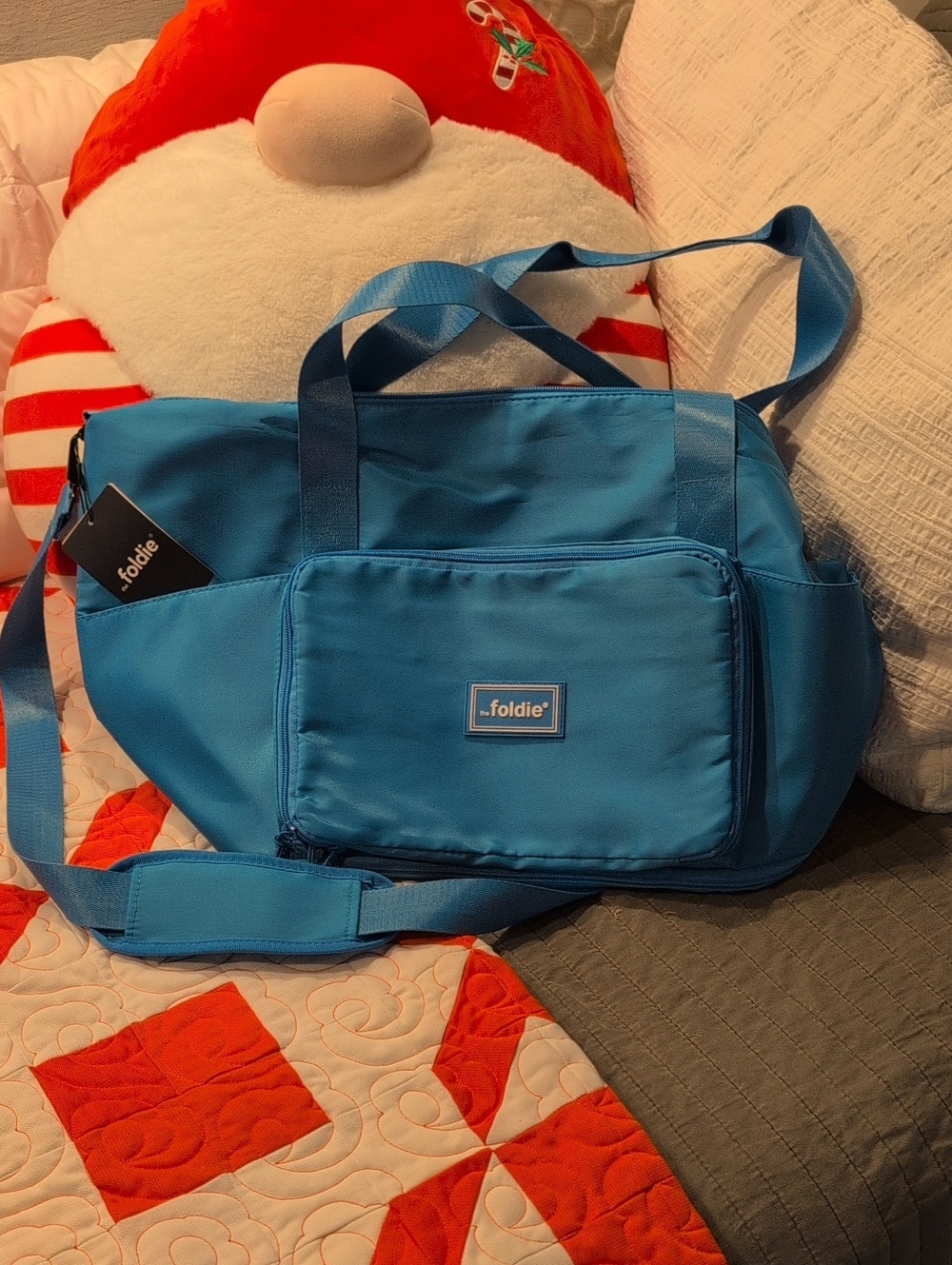 Foldie Blue Travel Duffel Bag for Women